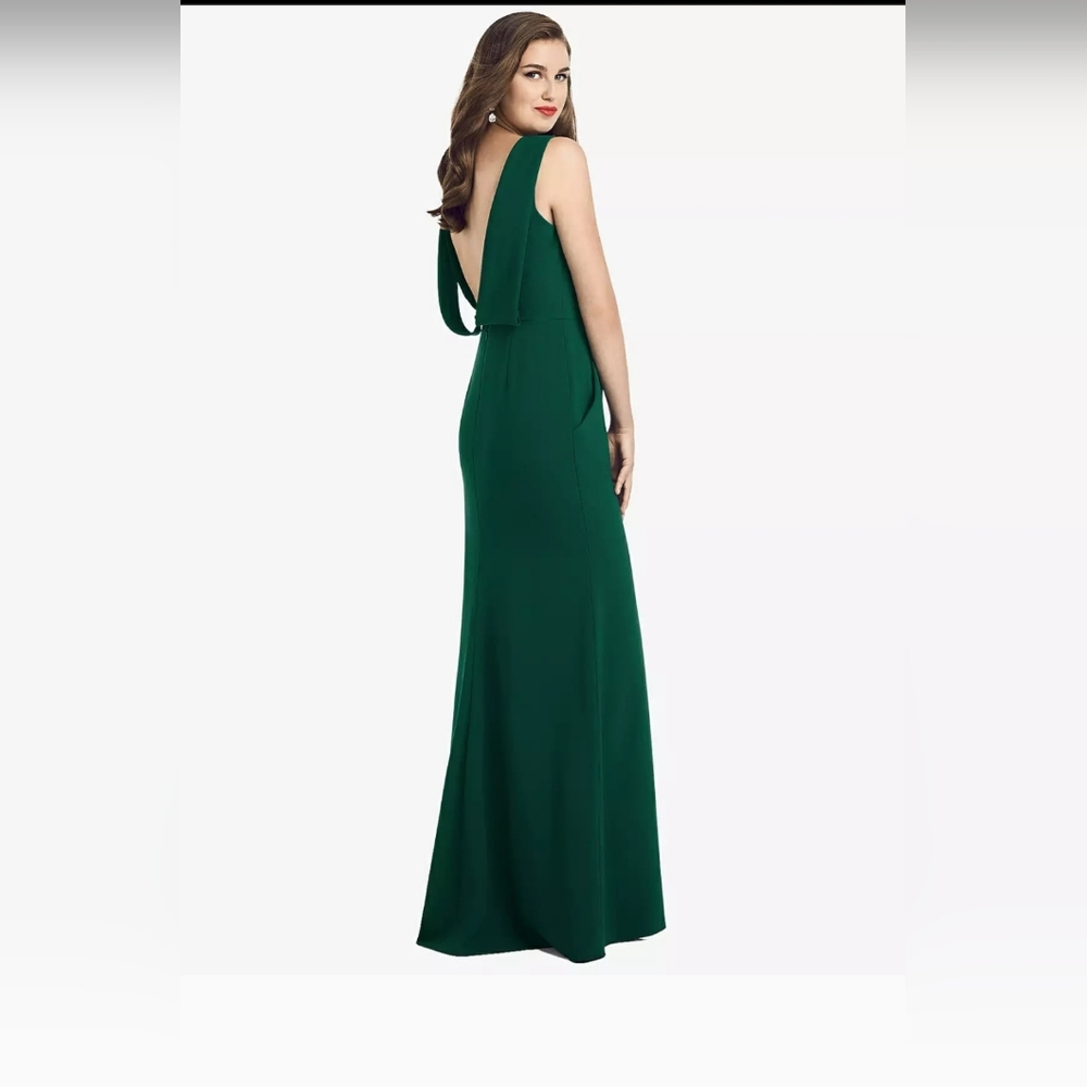 Dessy Collection Style 3061, Drapped  Backless Crepe with Pockets Dress